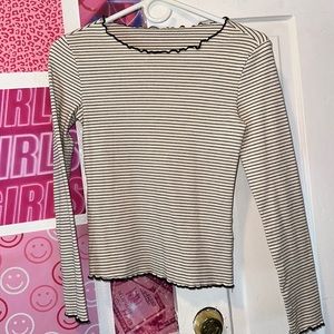 Striped fitted long sleeve